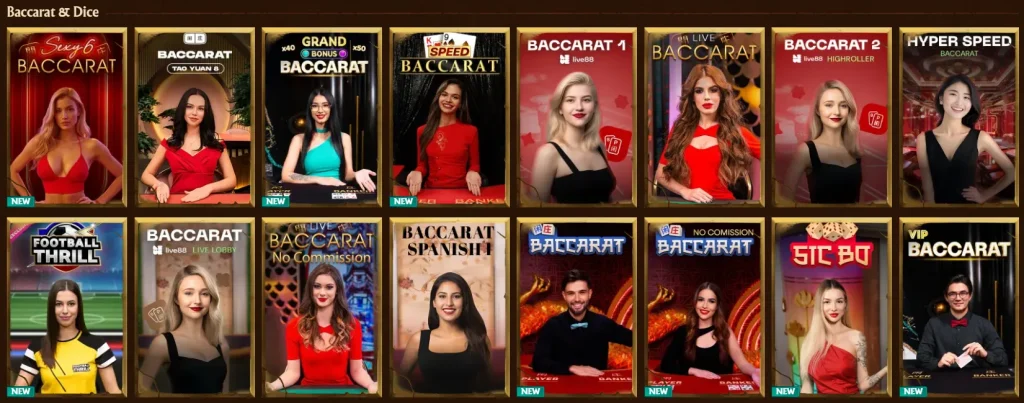 Baccarat a kostky